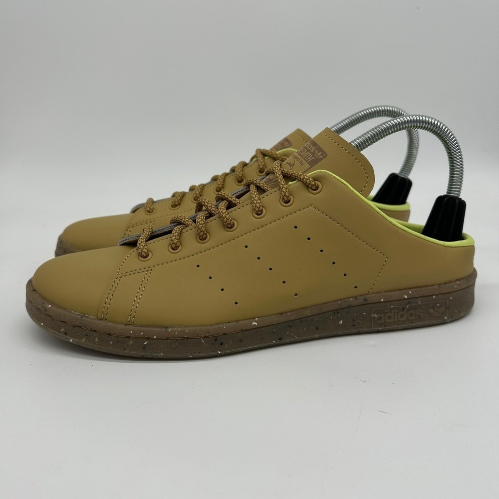 Adidas Shoes Superstar Plant and Grow Mules 10.5 Beige Neon Green‎ Lace Up NEW